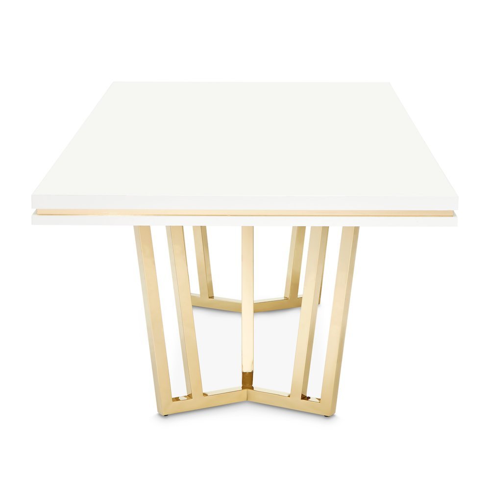 Palm Gate Rectangular Dining Table - Cloud White