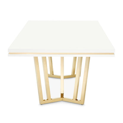 Palm Gate Rectangular Dining Table - Cloud White
