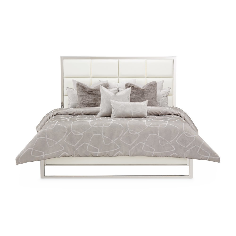 Roma II 10-Piece King Comforter Set - Platinum