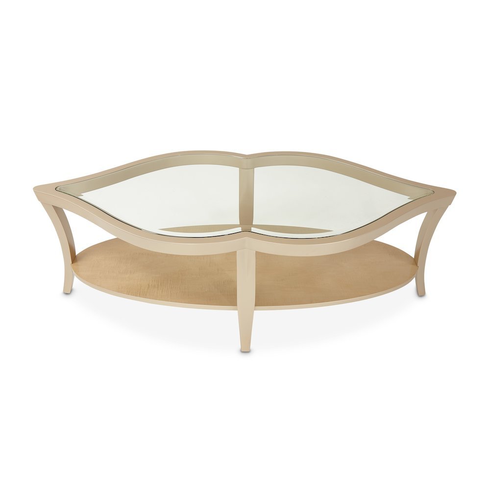 Elegant Wood and Glass Table - Unique Glass Top Coffee Table Design