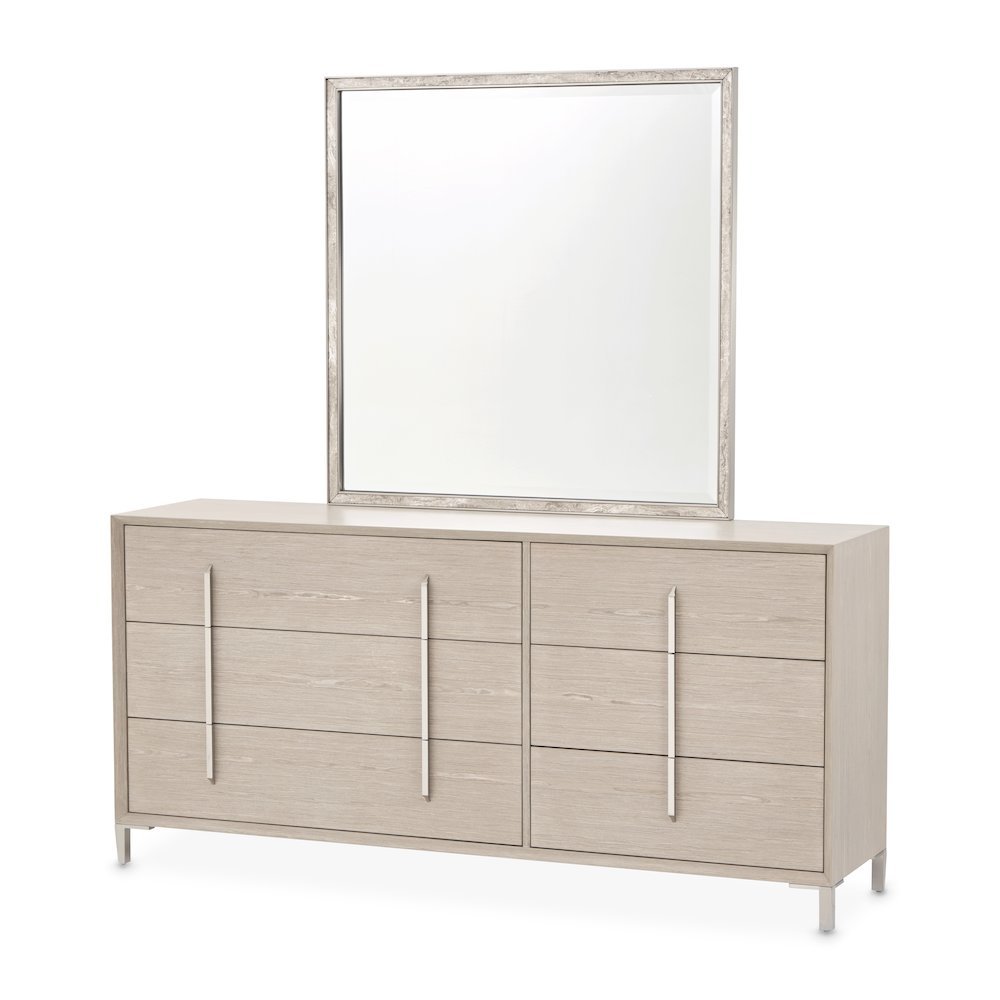Lotus Bay Large Dresser with Mirror - Sand