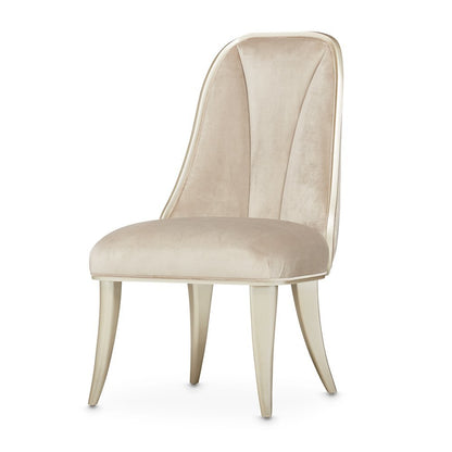 Velvet Chairs Set of 2, Beige Chairs for Dining Table with Tall Back