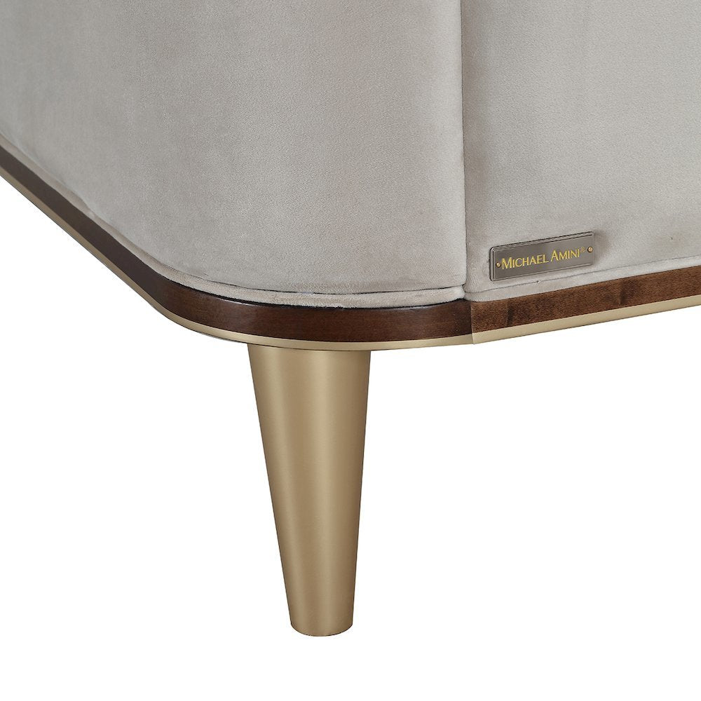 Houston Eastern King Channel Tufted Panel Bed - Porcini/Walnut