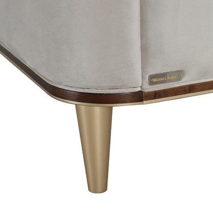 Houston Eastern King Channel Tufted Panel Bed - Porcini/Walnut