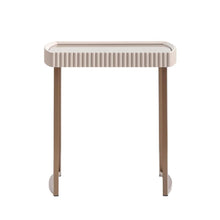 Lisbon Side Table - Silken Cream/Bronze