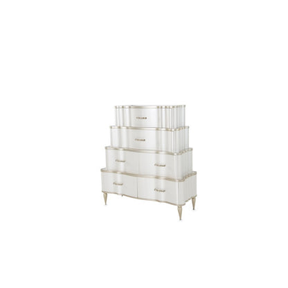 London Place 6-Drawer Tiered Chest - Creamy Pearl