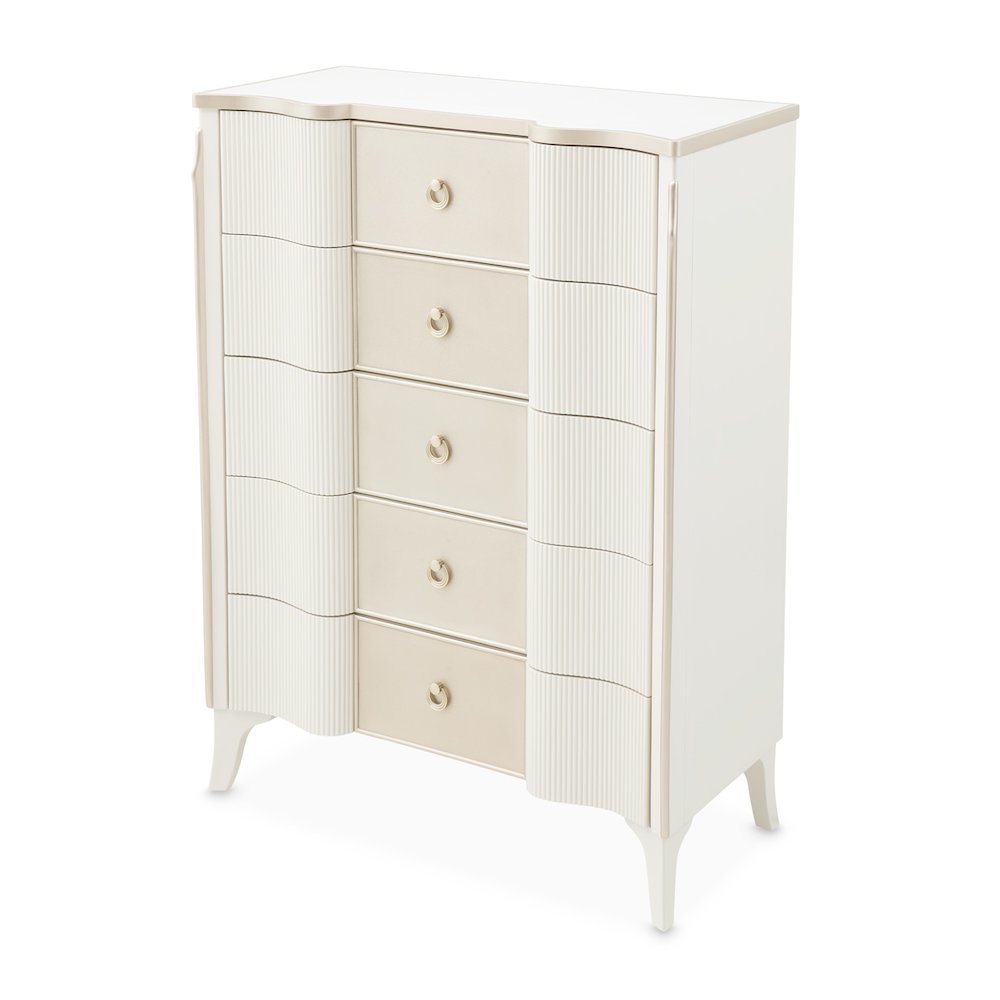 La Marisia 5-Drawer Chest - Creamy Pearl