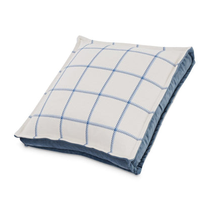 Newport 16" Square Box Throw Pillow, Set of 2 - Alta Sky Blue/White