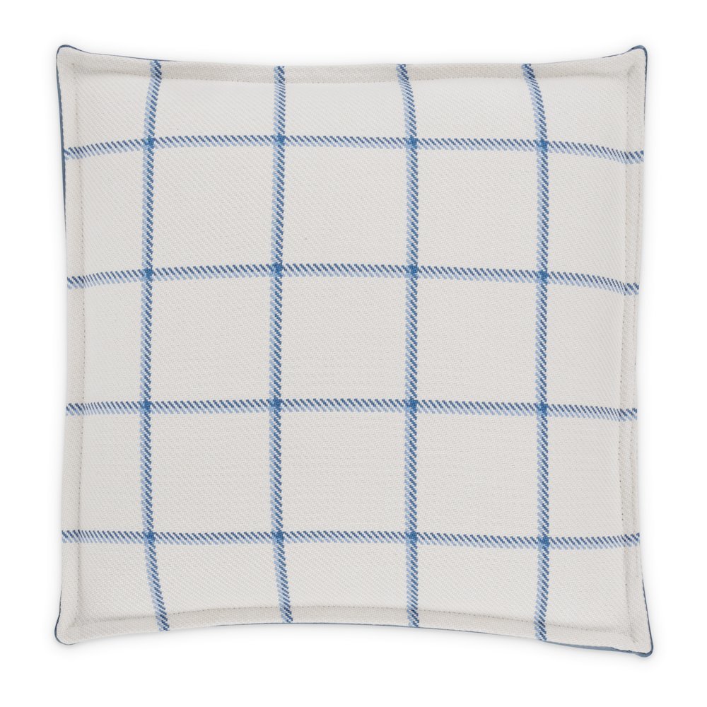 Newport 16" Square Box Throw Pillow, Set of 2 - Alta Sky Blue/White