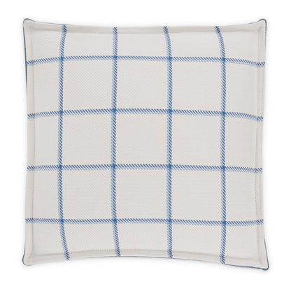 Newport 16" Square Box Throw Pillow, Set of 2 - Alta Sky Blue/White