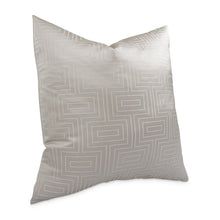 GLAMtastic Casey 19" Square Pillow, Set of 2 - Silver