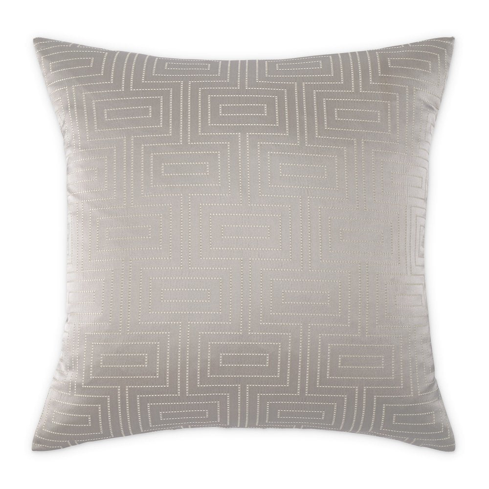 GLAMtastic Casey 19" Square Pillow, Set of 2 - Silver