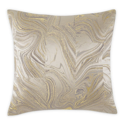 GLAMtastic Naomi 19" Square Pillow, Set of 2 - Champagne