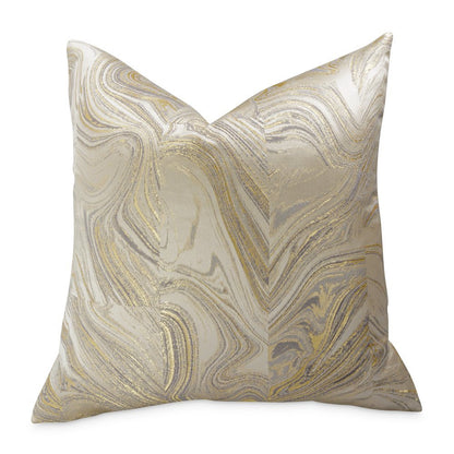 GLAMtastic Naomi 19" Square Pillow, Set of 2 - Champagne