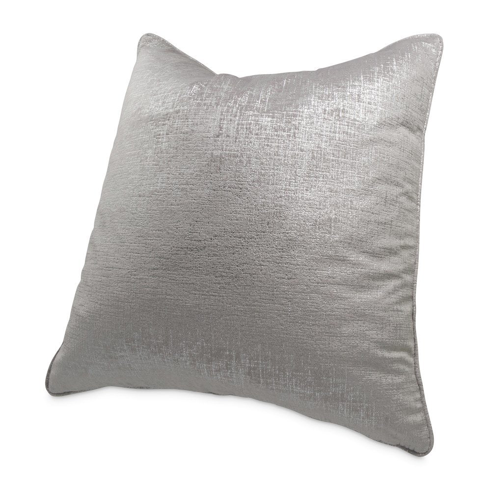 GLAMtastic Alderon 20" Velvet Accent Pillow, Set of 2 - Pewter