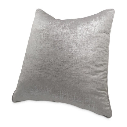 GLAMtastic Alderon 20" Velvet Accent Pillow, Set of 2 - Pewter