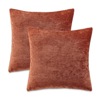 The Smith 20" Square Chenille Pillow, Set of 2 - Sienna