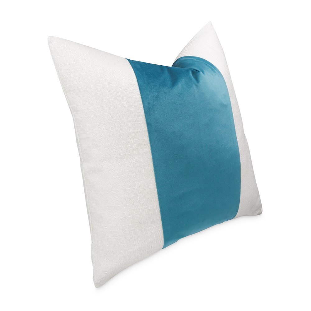 Caleb 21" Square Throw Pillow, Set of 2 - Cloud/Peacock