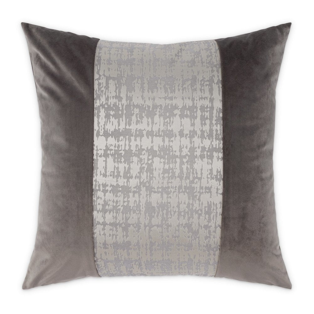 GLAMtastic Hodges 21" Pieced Pillow, Set of 2 - Silver