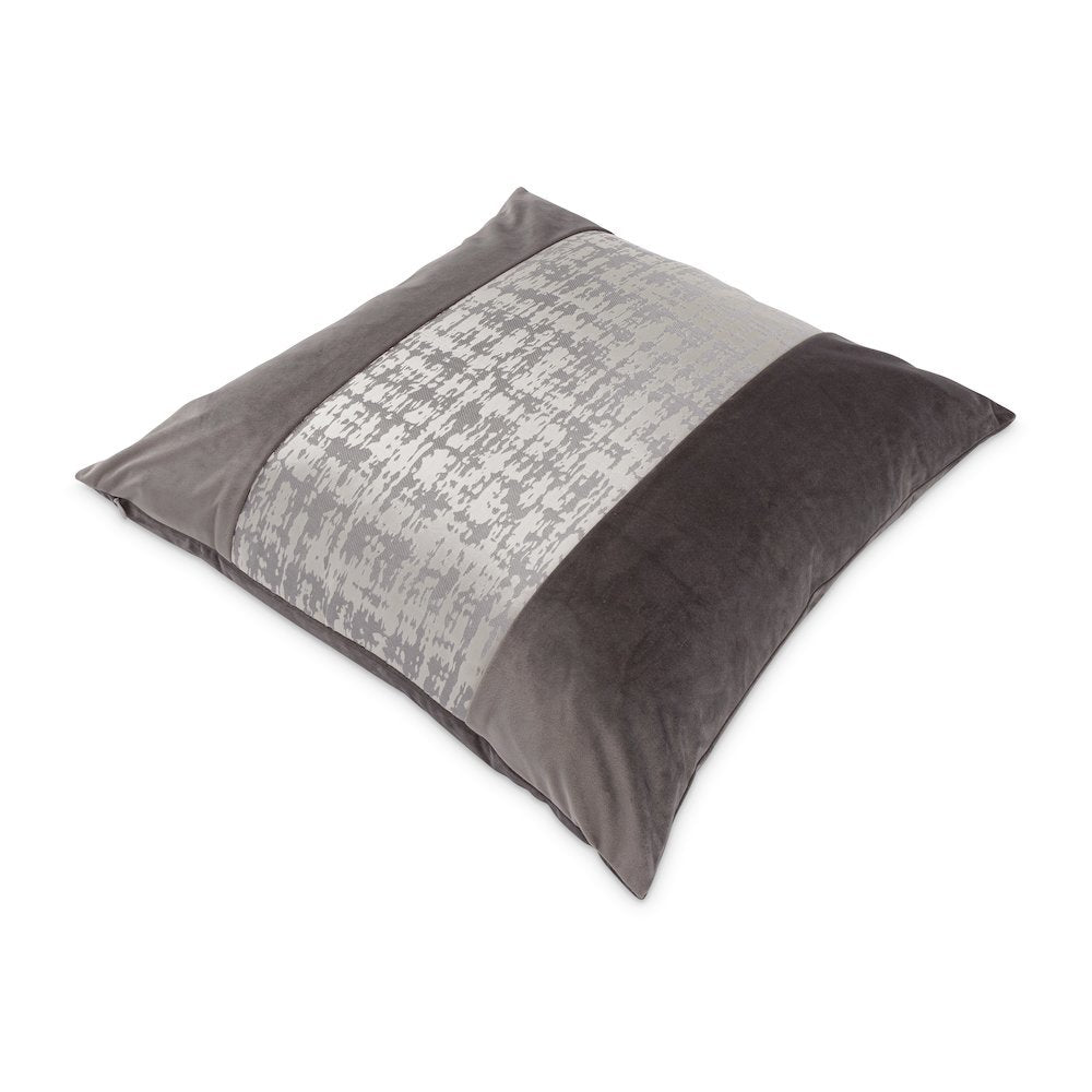 GLAMtastic Hodges 21" Pieced Pillow, Set of 2 - Silver