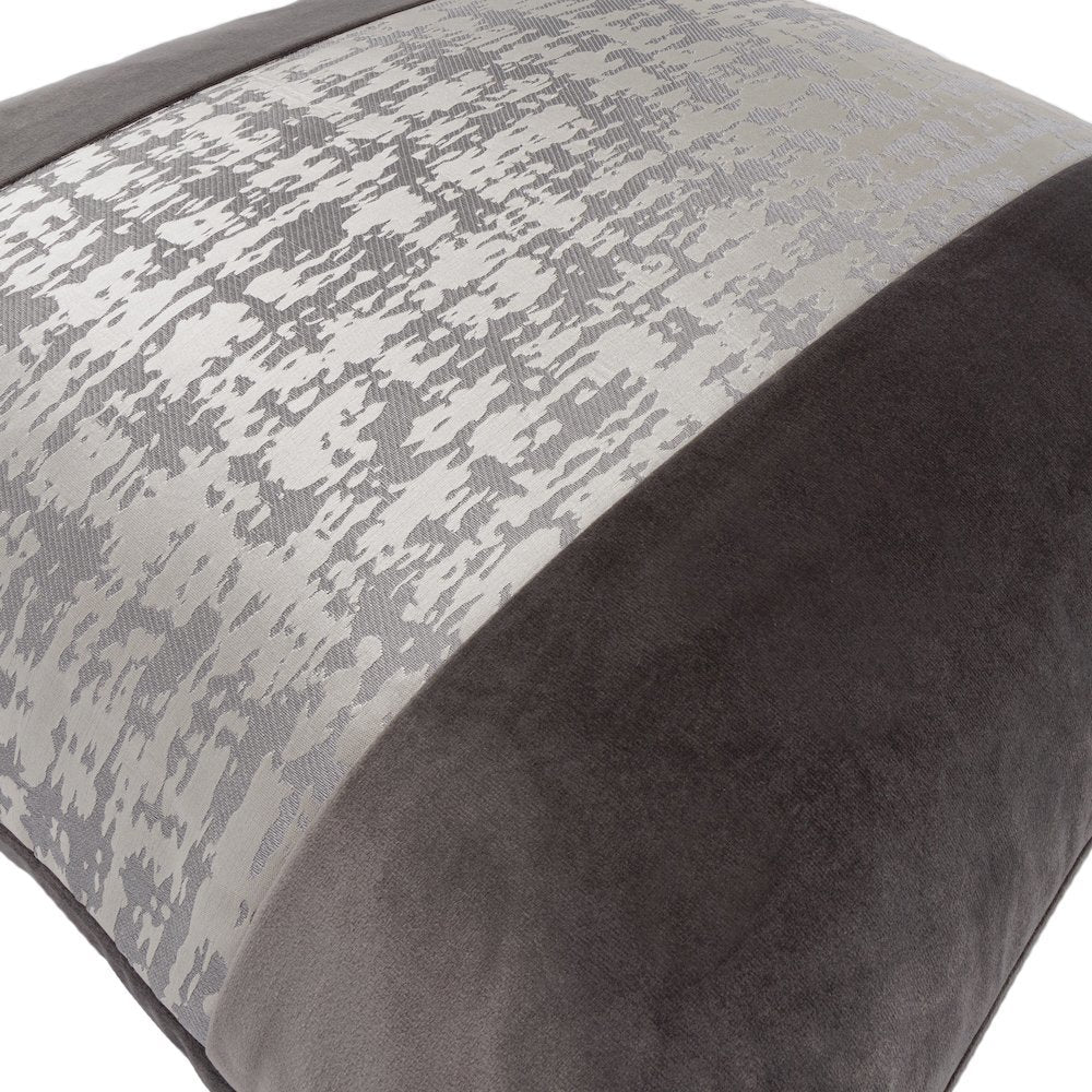 GLAMtastic Hodges 21" Pieced Pillow, Set of 2 - Silver