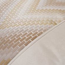 GLAMtastic Infinity 21" Pieced Pillow, Set of 2 - Cream/Gold