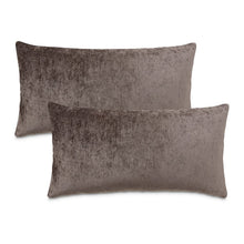 The Smith 13"x24" Oblong Chenille Pillow, Set of 2 - Graphite