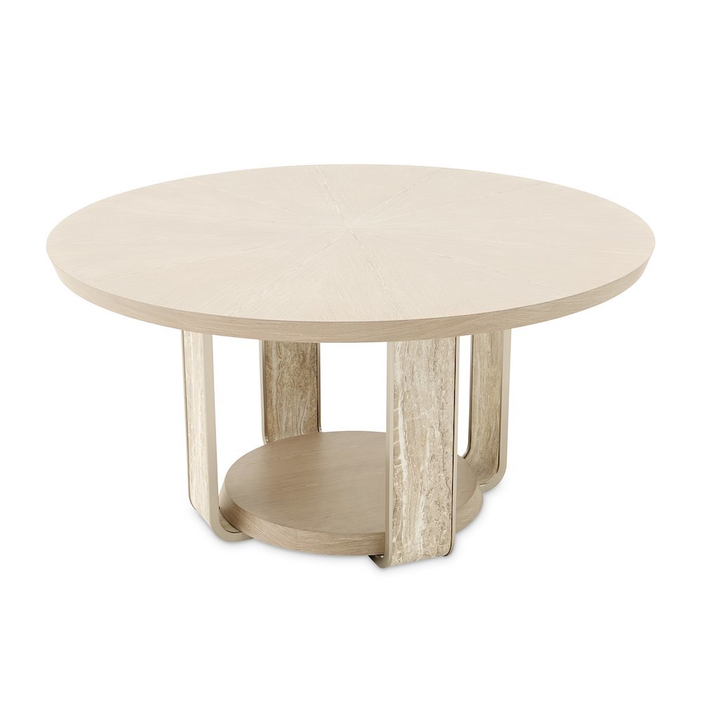Lotus Bay 60" Round Dining Table - Sand