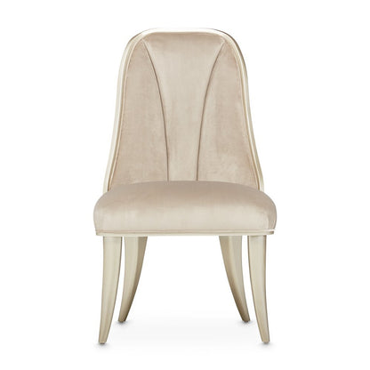 Velvet Chairs Set of 2, Beige Chairs for Dining Table with Tall Back