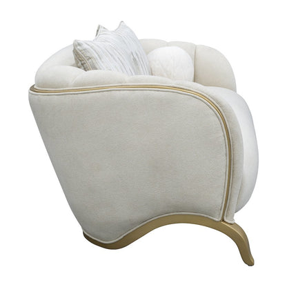 Scotts Square Loveseat - Cornsilk/Light Champagne