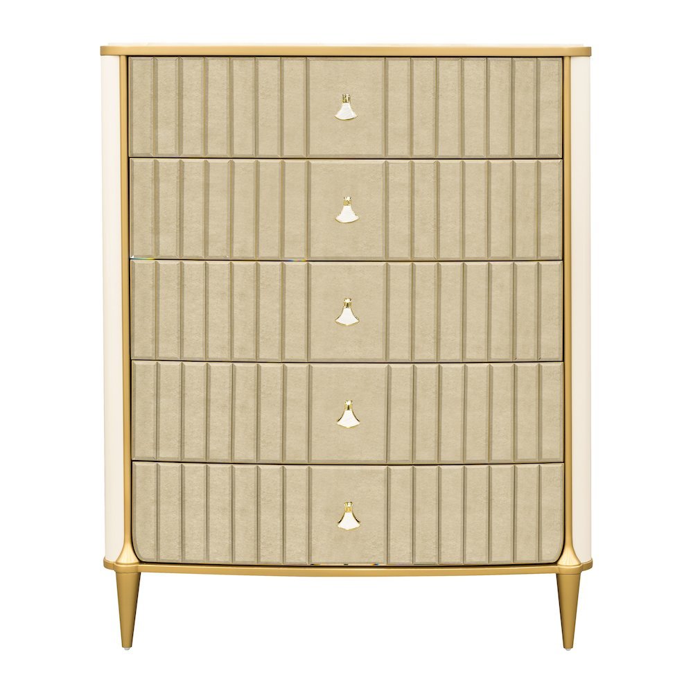 Scotts Square 5-Drawer Chest - Light Champagne