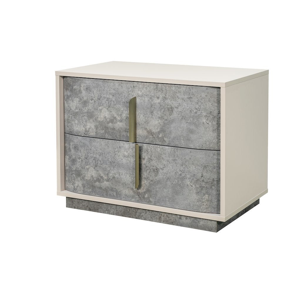 Pavira 2-Drawer Nightstand - Stone