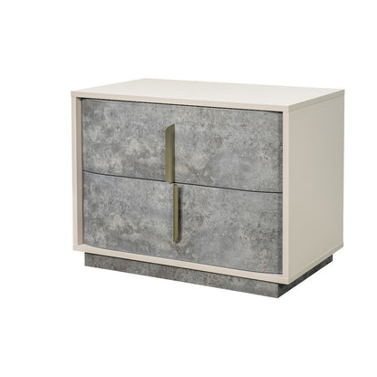 Pavira 2-Drawer Nightstand - Stone