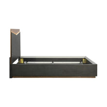 Kayner Eastern King Bed with LED Lights - Charcoal