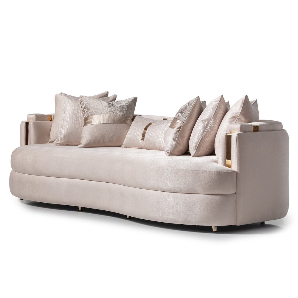 Carmela Mansion Sofa - Almond/Gold