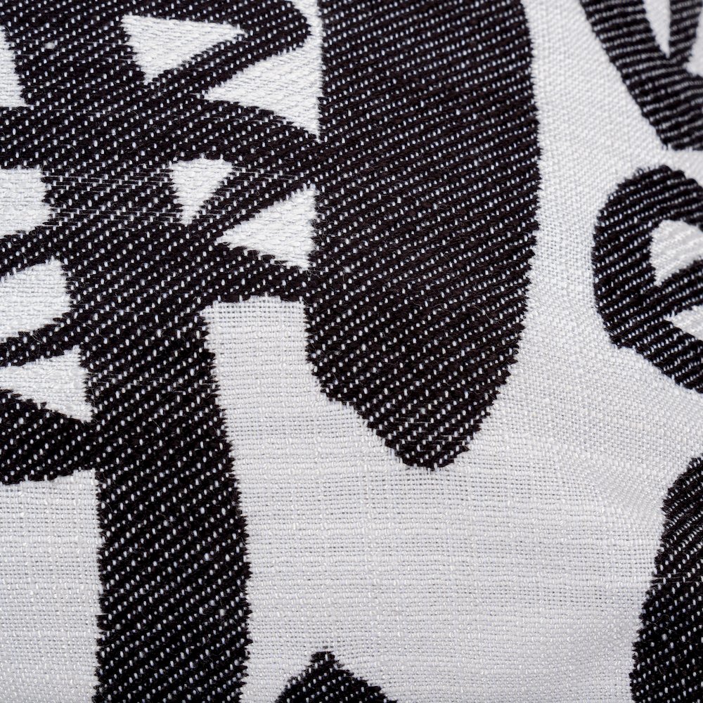 Uptown Downtown Zio 24" Square Throw Pillow, Set of 2 - Black/White