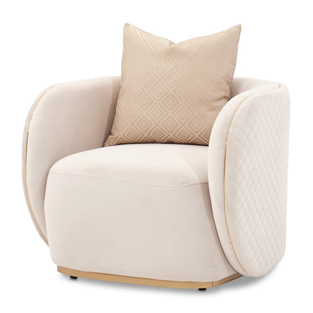 Beige Accent Chair – Comfy Reading Chair and Living Room Arm Chair Design