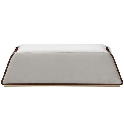 Houston Accent Bench - Porcini/Walnut