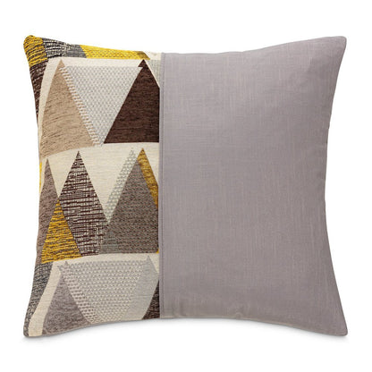 Serenade Knox 21" Pieced Pillow, Set of 2 - Gray/Citrine