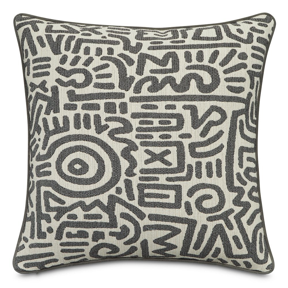 Explorer Halsey 19" Square Pillow, Set of 2 - Slate