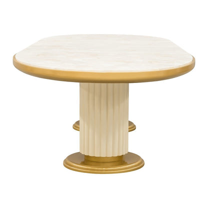 Scotts Square Oval Dining Table - Light Champagne