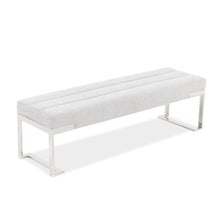 Tulip Accent Bench - Gray/Chrome