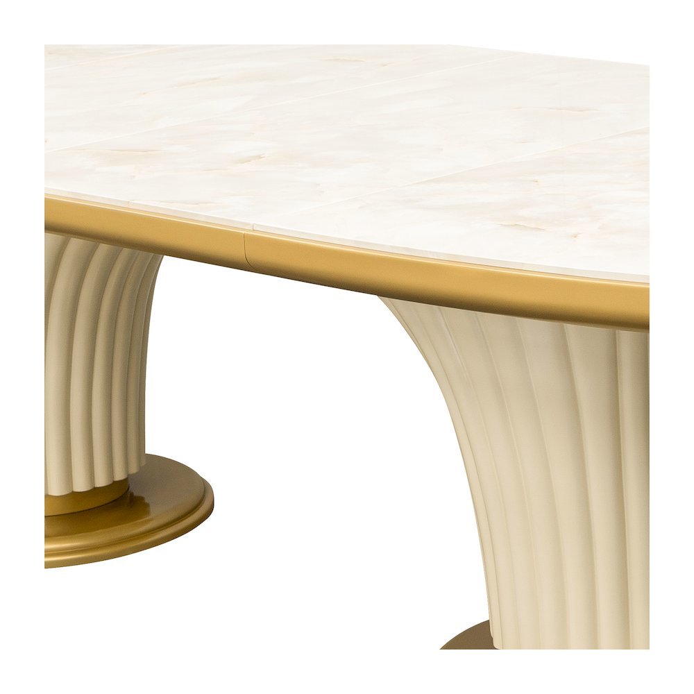 Scotts Square Oval Dining Table - Light Champagne