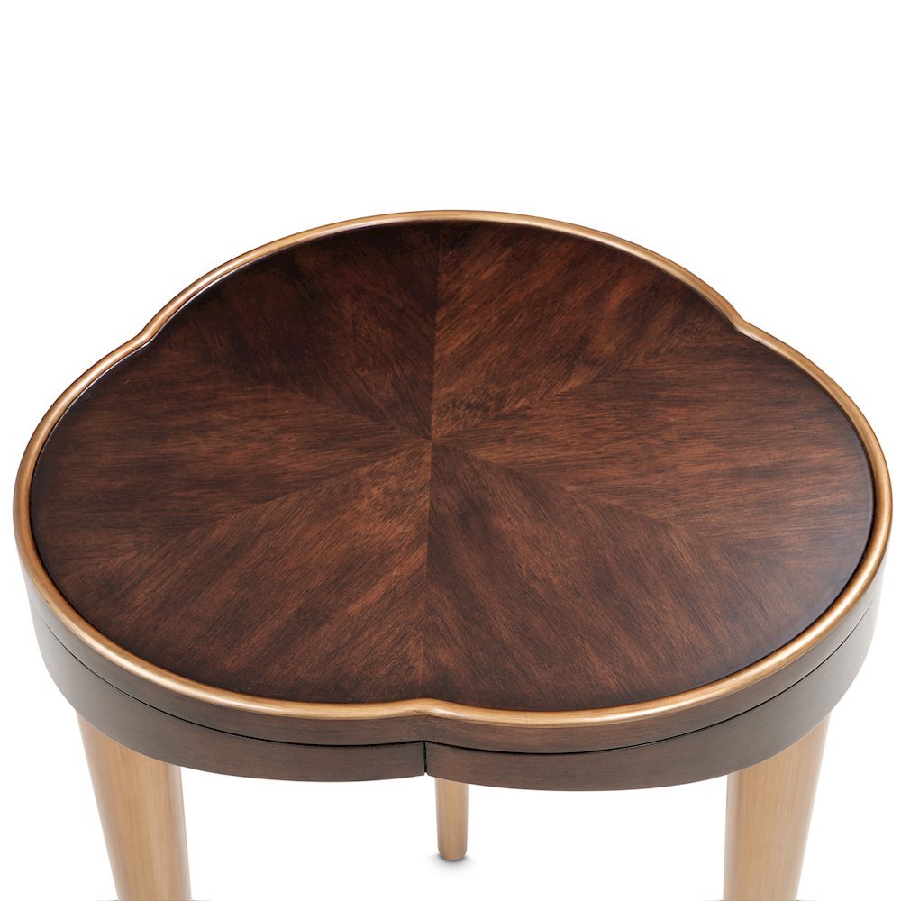 Camellia Field Chairside Table - Warm Pecan