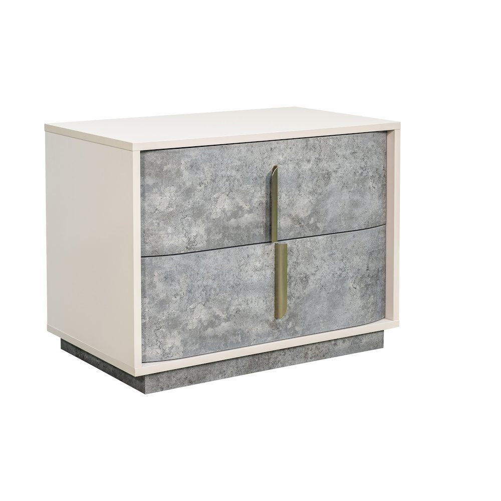 Pavira 2-Drawer Nightstand - Stone