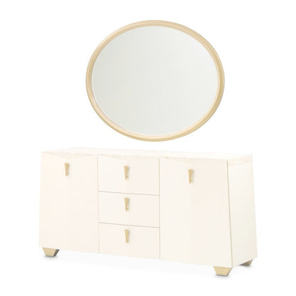 Fantosini Sideboard with Wall Mirror - Creamy Pearl