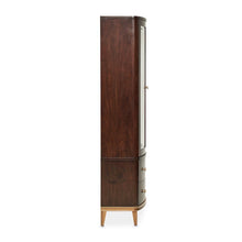 Camellia Field Display Cabinet - Warm Pecan