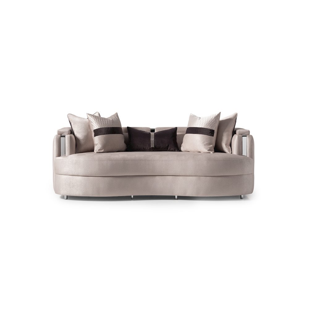Carmela Sofa - Zinc/Silver