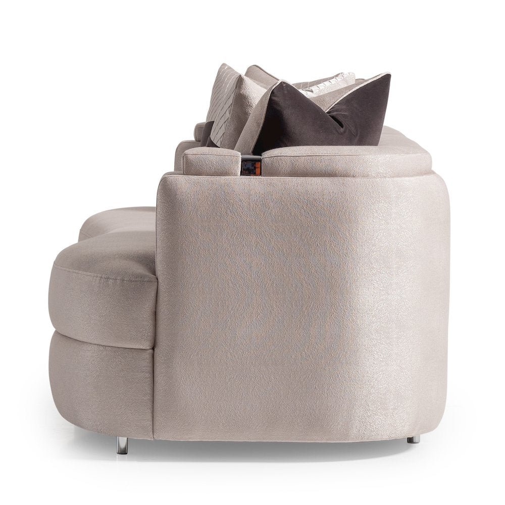 Carmela Sofa - Zinc/Silver