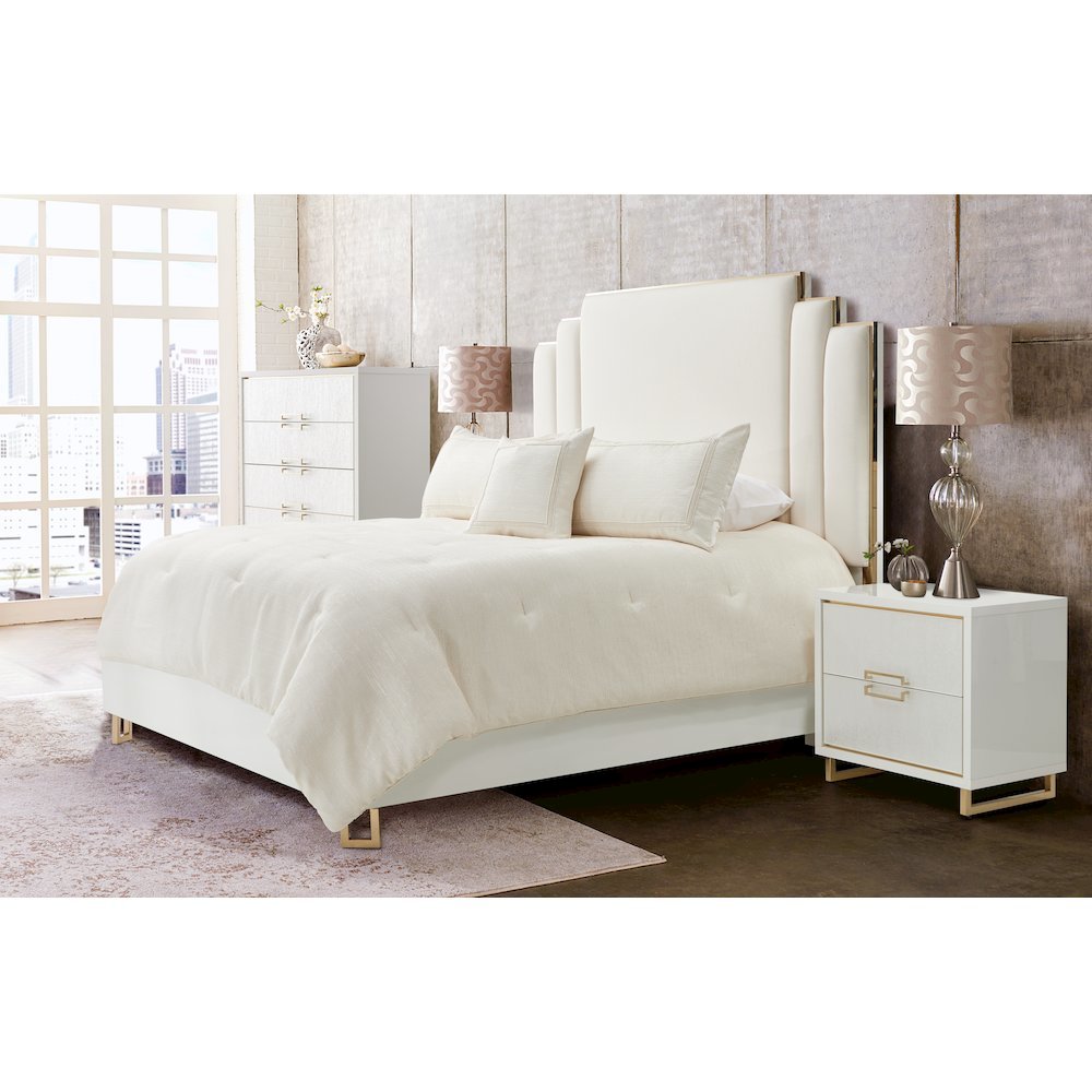 Harlow 4-Piece King Comforter Set - Ivory